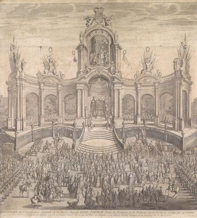 Hulde aan keizerin Maria Theresia op 27 april 1744 in Gent door Franz Pilsen